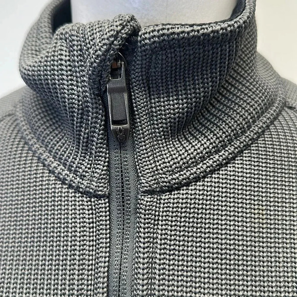 Spyder Foremost Jacket Coat Heavy Weight Core Sweater Full Zip Gray Black Small - Picture 8 of 11